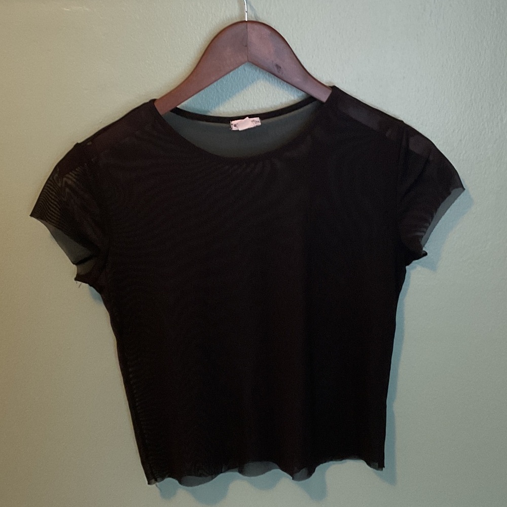 Garage Black Sheer Women's Top